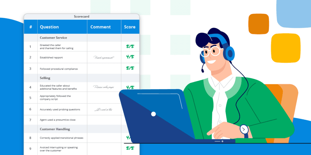 Get your free call center agent scorecard template.